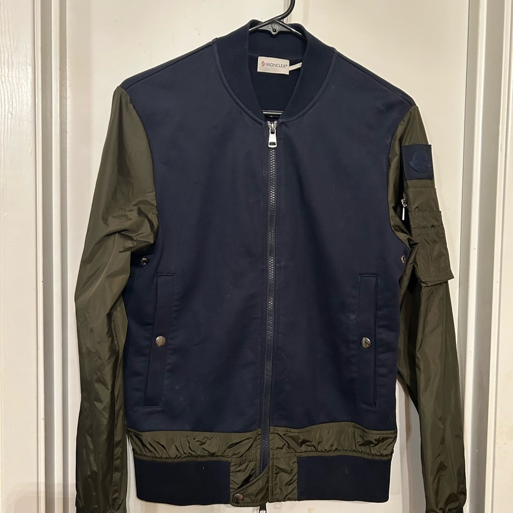 Moncler Men's Bomber Jacket in Navy and Olive